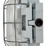 Industrial Cast Aluminium Wall Light with Frosted Glass, 1970s