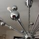 Sputnik XXL chandelier of the 60s-70s chrome metal 20 lamps
