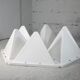 Fiberglass circa 1970. 6 tetrahedron-shaped elements. France.