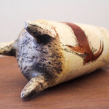 Ceramic tripod vase with parietal decoration by Armen