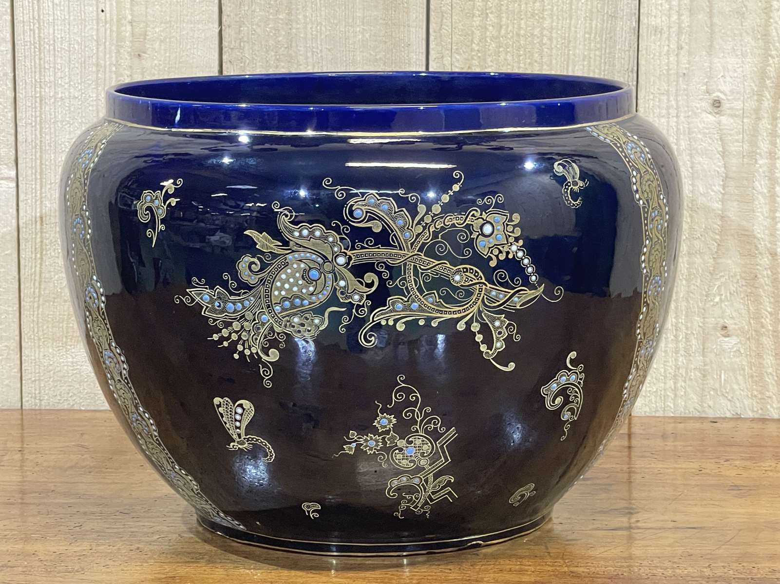 Porcelain pot cache - art deco era - Bleu de Sèvres