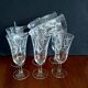 6 Luminarc foliage champagne flutes from the 60s