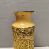 Huge floor vase from west germany, in yellowish glaze.
