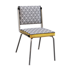 Chaise tube rétro motifs