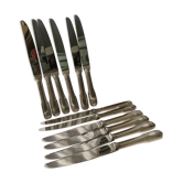 12 silver/stainless steel knives Guy Degrenne