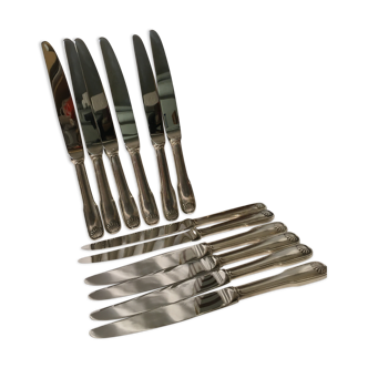 12 silver/stainless steel knives Guy Degrenne