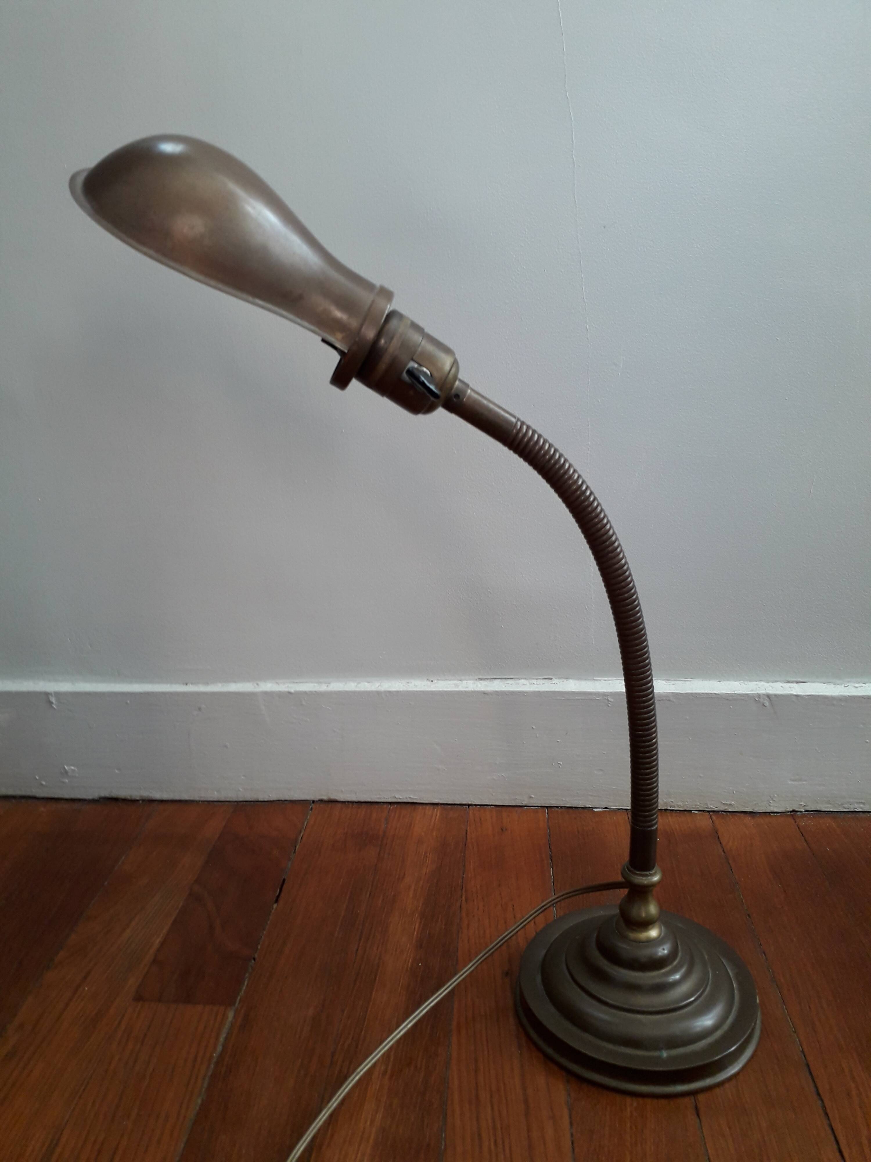 Vintage metal and articulated desk lamp