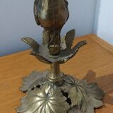 Art nouveau bronze candle holder