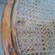 Oval coffee table in rattan and cane, vintage double top