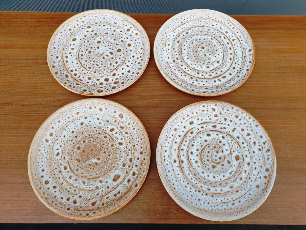 Set 4 flat plates Falcon vintage Niderviller special Pancakes