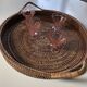 XXL woven rattan tray diameter 46 cm
