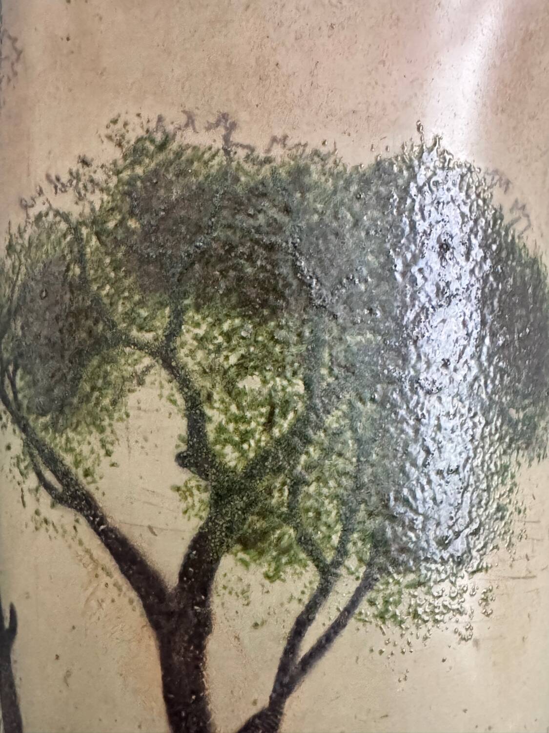 Pair of Legras 1900 enamelled glass vases