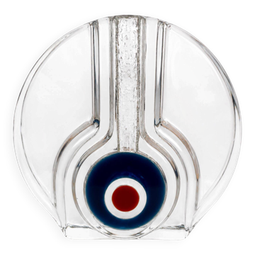 Vase Soliflore "Bulls-Eye" en Cristal - Walther Glas - Vintage 1970