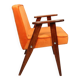 Fauteuil scandinave en velours orange par Chierowski, 1962