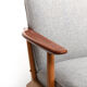 1950s danish 3-seater sofa in solid oak and teak