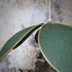Suspension fleur structure métal 6 pétales en lin vert sapin