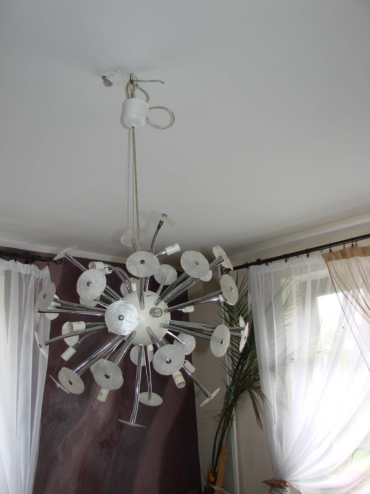 Italian hanging lamp Arditi, Space age 1980s