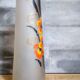 Vase Art Déco en verre givré peint