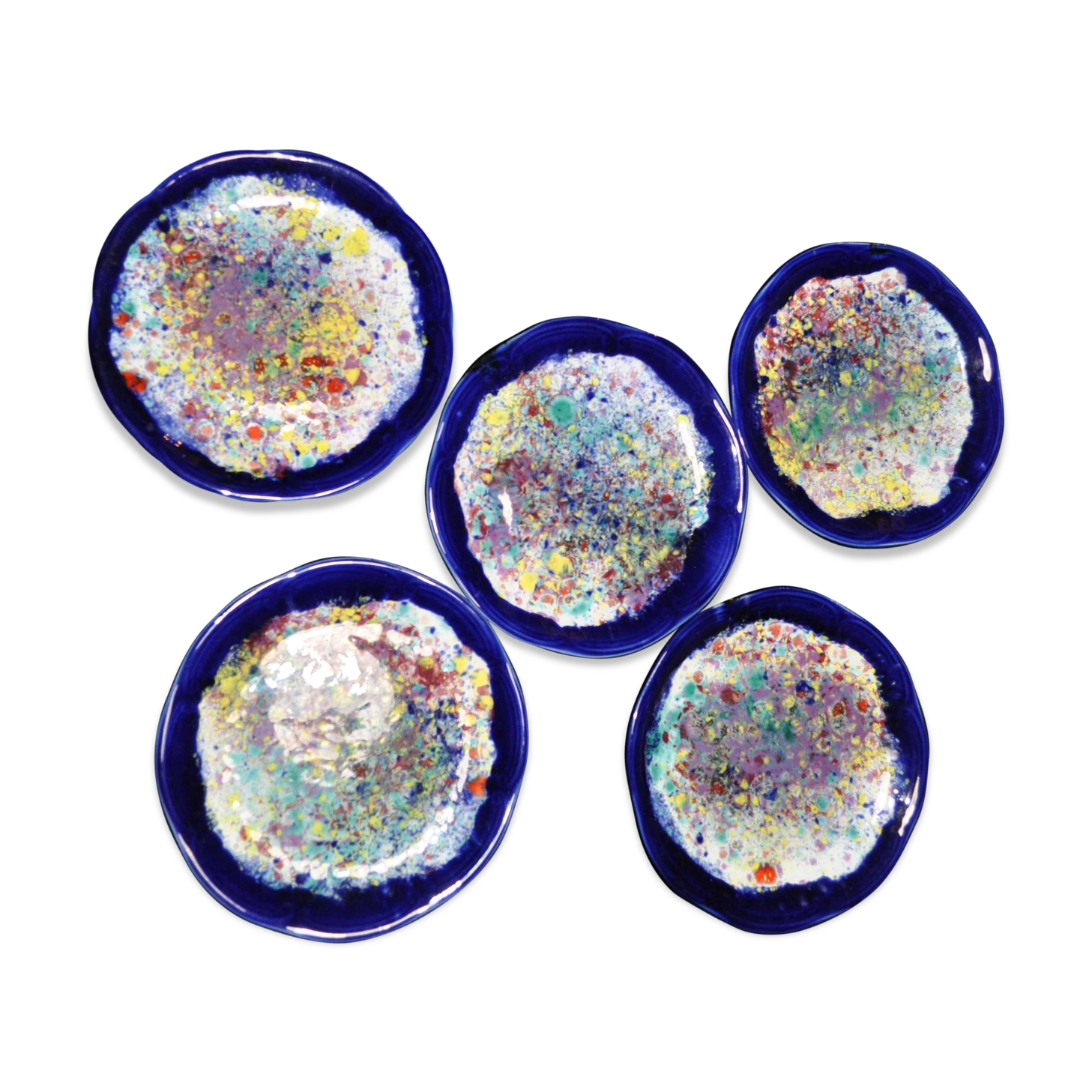 Set of 5 vintage Gaston Gaubier Morvan plates