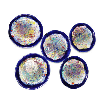 Set of 5 vintage Gaston Gaubier Morvan plates