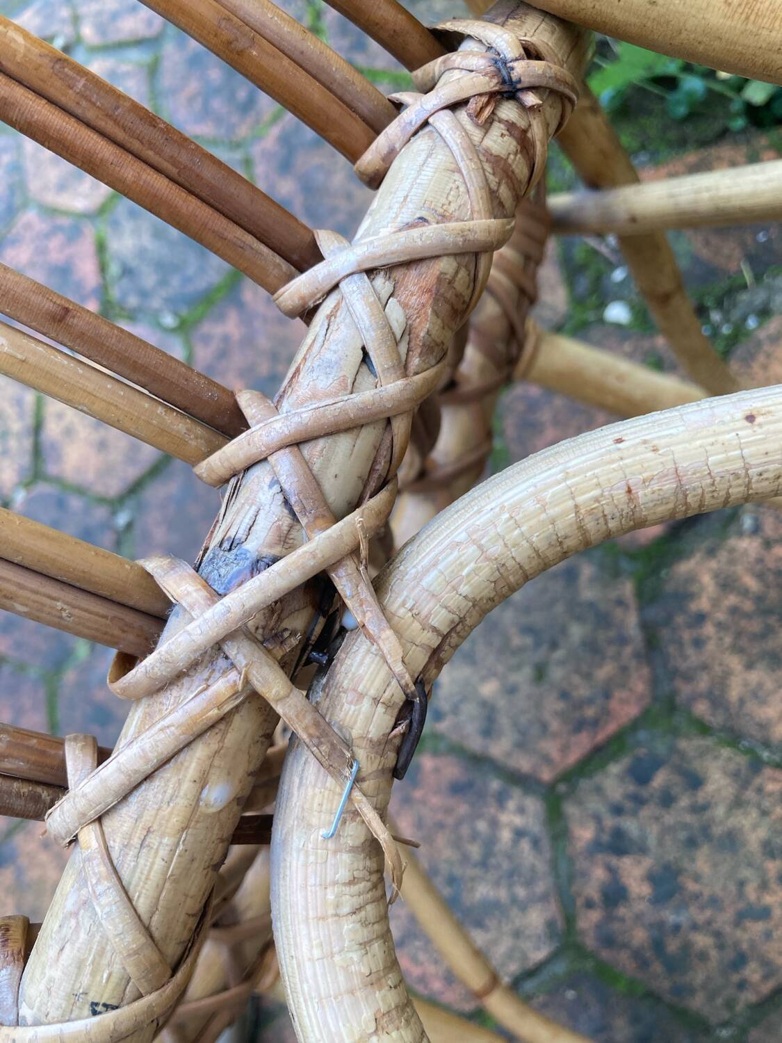 Lot de 10 chaises en rotin vintage