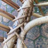 Lot de 10 chaises en rotin vintage