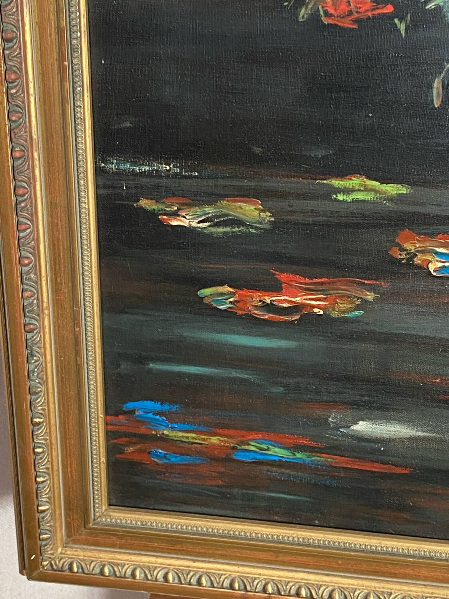 Oil on canvas, still life, framed, large format, Gaultier M