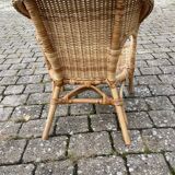 Rattan children's armchair with cushion