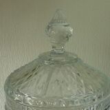 Glass candy box covered pot shower base diamond tip decor