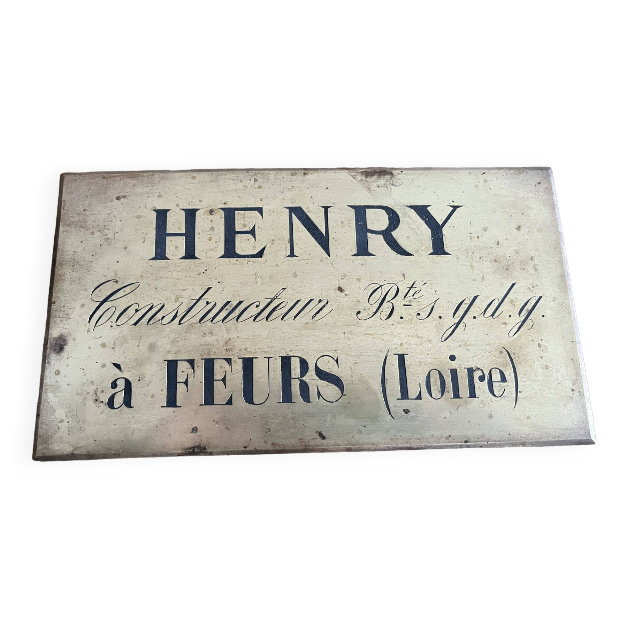 Plaque de métier en laiton - Constructeur