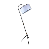 Vintage black metal lamp 1950