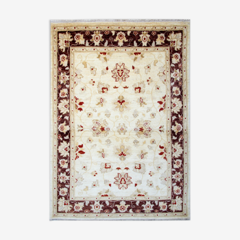 Traditional ceam wool ziegler rug handwoven floral carpet- 106x150cm