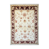 Traditional ceam wool ziegler rug handwoven floral carpet- 106x150cm