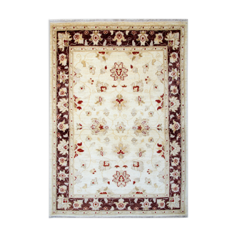 Traditional ceam wool ziegler rug handwoven floral carpet- 106x150cm