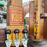 Old vintage black Bakelite ball hooks