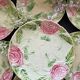 Exclusive antique dessert service in faience/terracotta with slip from 1900.