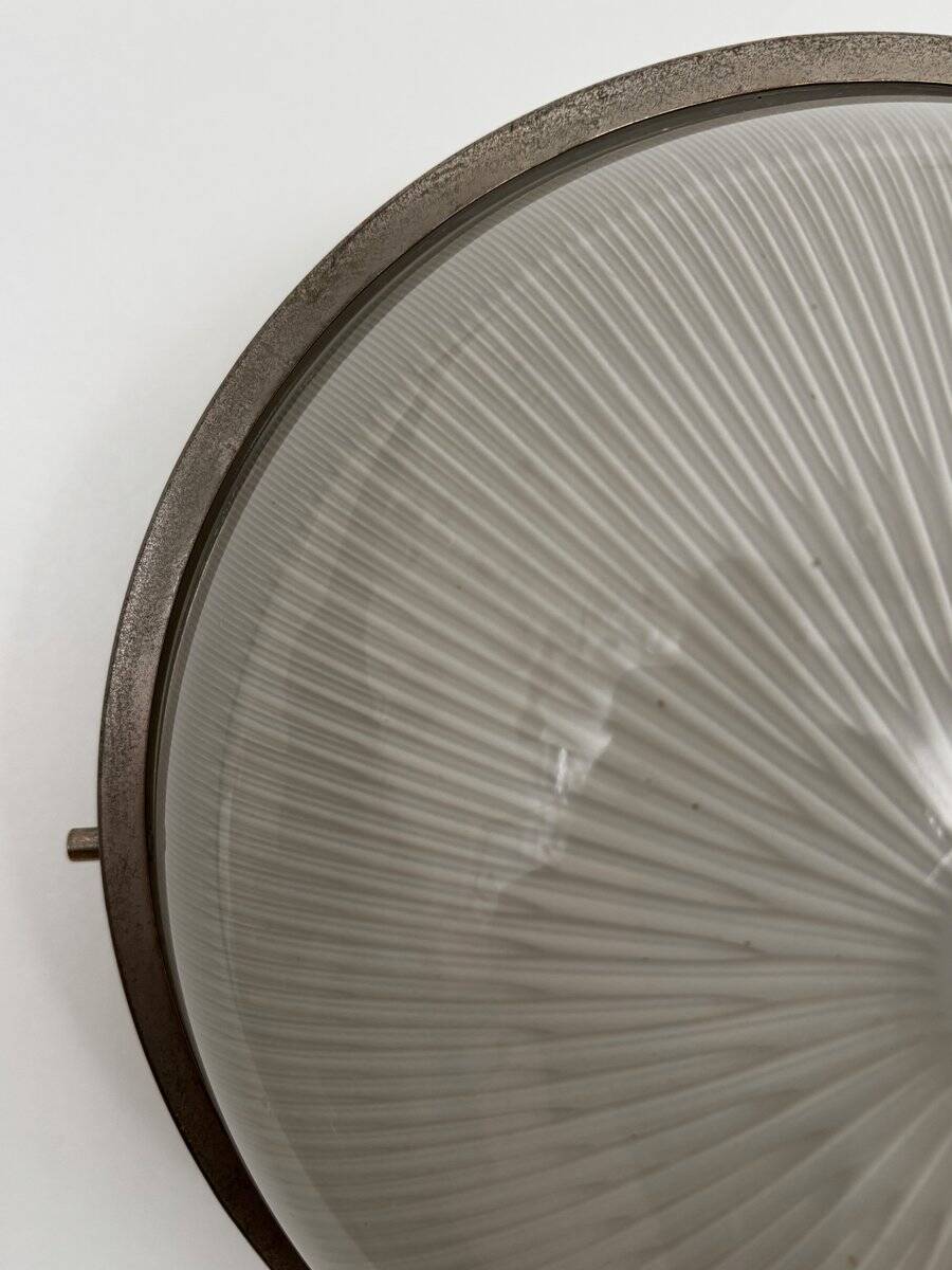Mid-Century Italian Sigma Lamp in Glass and Metal by Sergio Mazza for Artemide, 1960s