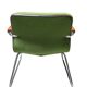 Metal and green fabric armchair