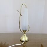 Lampe en laiton doré et verre royal lumière 1960