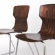 2 of 4 Vintage Flötotto Pagwood Chairs, 1970s German Design, Plywood