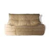 Vintage beige leather sofa