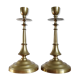 Pair of brass candle holders