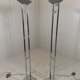 Arte Lumen floor lamps chrome & brass 1970’s, set of 2