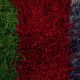 Vintage Hand-Knotted Tulu Rug with Green, Red and Navy Blue Color. 100% Mohair Wool