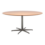 Large 'circular' oak dining table by Arne Jacobsen for Fritz Hansen, 1966