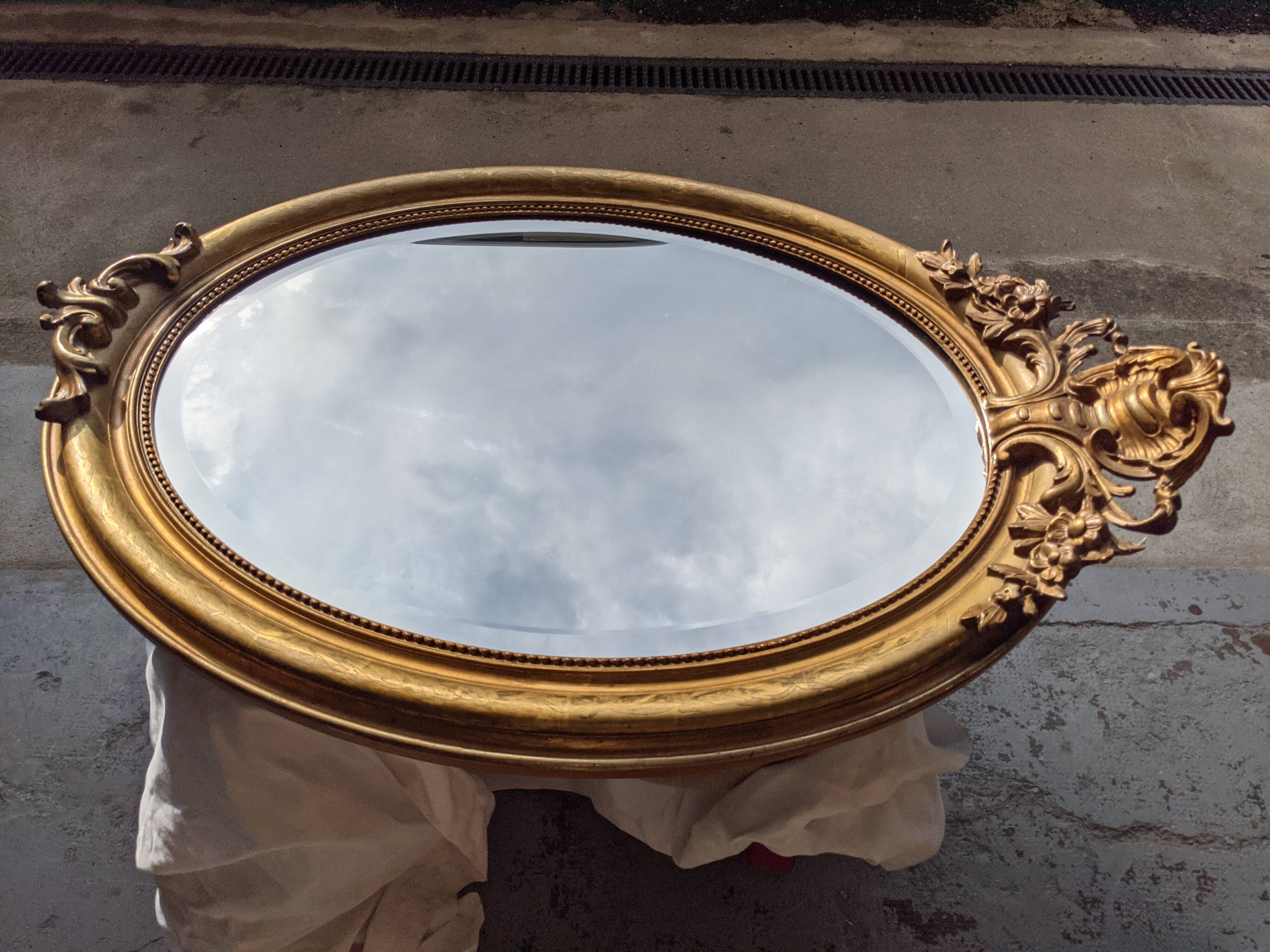 Old beveled mirror