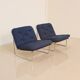 Pair of blue "666" armchairs by Kho Liang for Artifort 70's