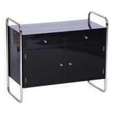 Bauhaus Cabinet in Chrome-Plated Steel by R. Slezák, Czech, 1930s
