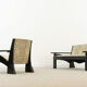 Cassina Hill House Set, Sofa and easy chair by Charles Rennie Mackintosh
