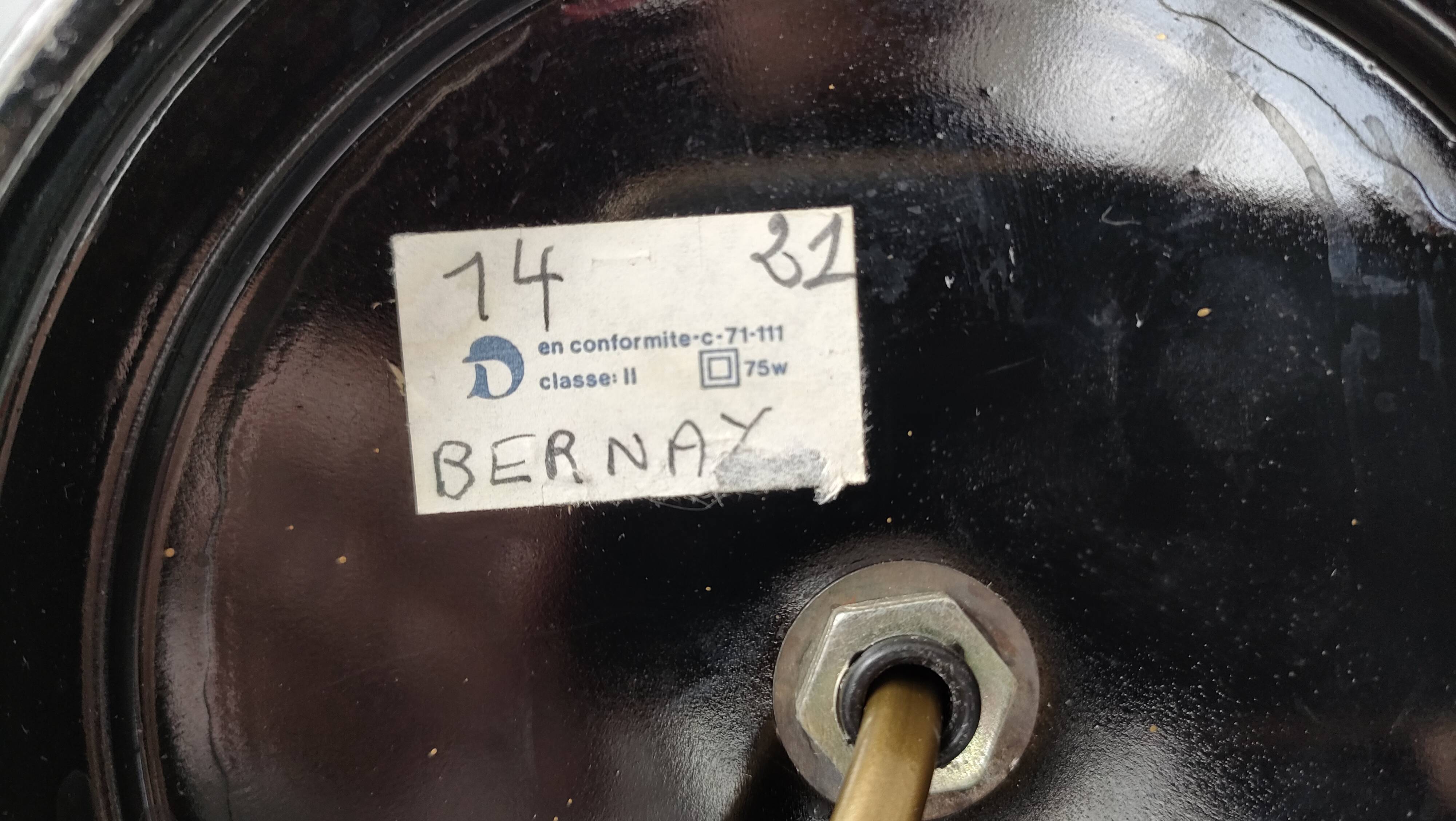 The Dauphin - Baluster lamp model Bernay - Starry black ceramic - 70's